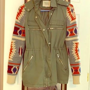 Army green utility jacket